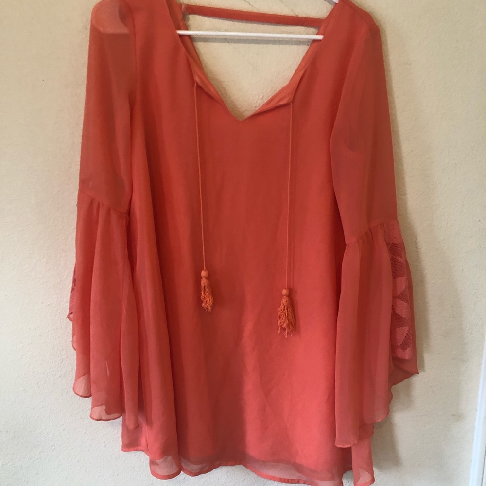 Spring flowy sleeve dress